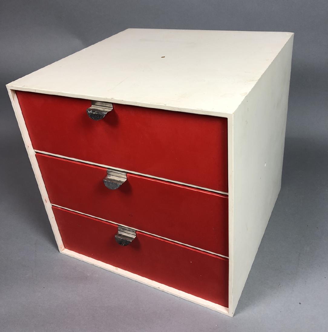 PALASET Small 3 Drawer White Cube Storage Cabinet (1 of 6)