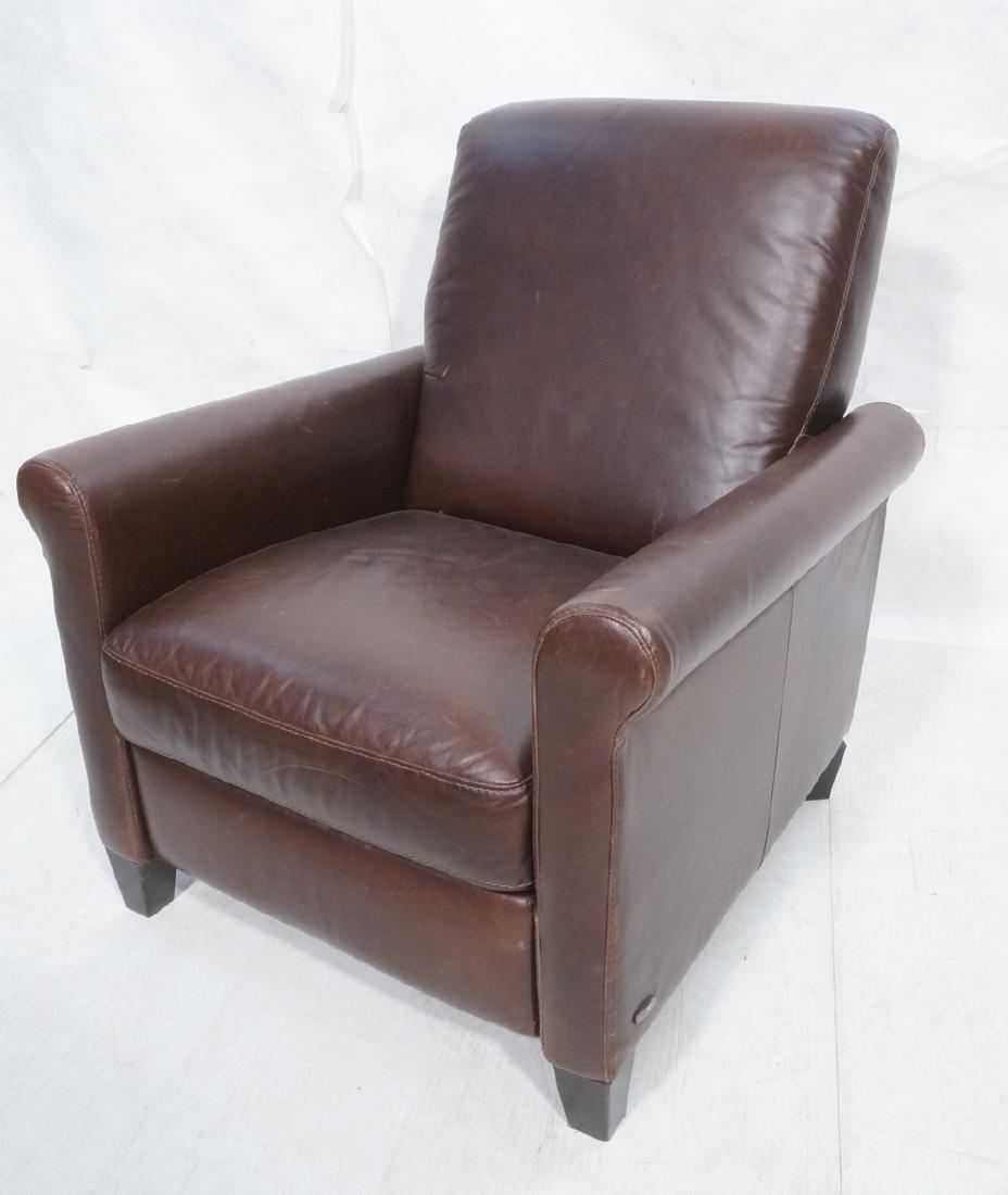 NATUZZI EDITION Brown Leather Arm Recliner Chair. (1 of 9)