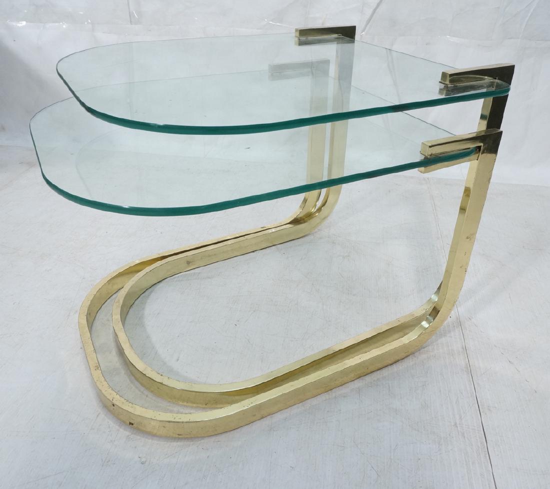 Set 2 DIA Glass & Brass Tube Nesting Tables. DESI (1 of 7)