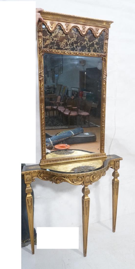 2pc Italianate Hall Table and Mirror. Ornate carv (1 of 5)