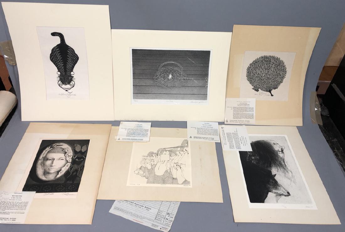 Lot of 6 ASSOCIATED AMERICAN ARTISTS Prints. Each (1 of 8)