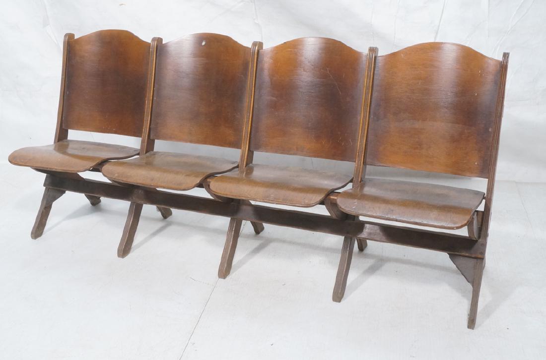 4 Seat Wood Stadium Seating Unit. Laminated plywo (1 of 9)