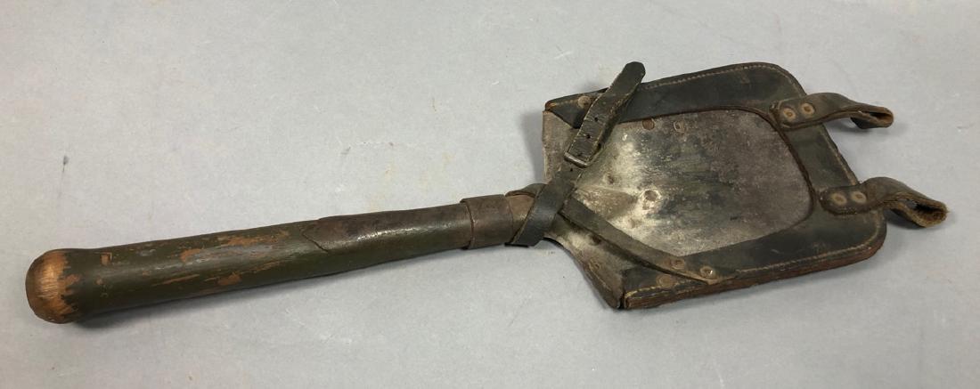 Military Issue Metal Spade. Metal tool with green (1 of 8)