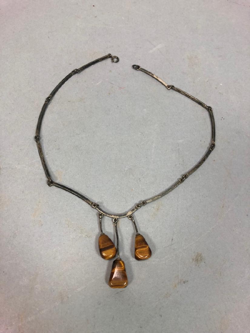 N E FROM Sterling Silver Tiger Eye Necklace. Mode (1 of 7)