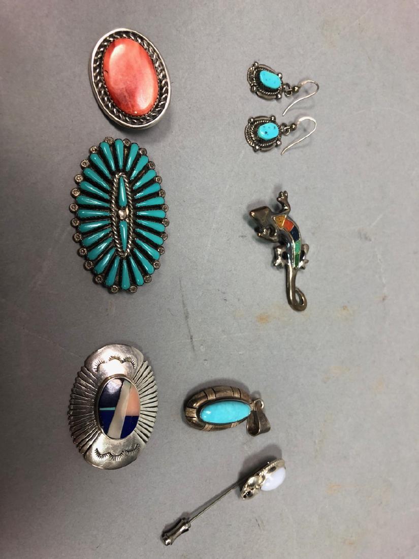 7pc Southwestern American Indian Silver & Sterlin (1 of 12)