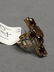 Modernist 14K Yellow Gold Garnet Ring. Brutalist Size 7 - 2