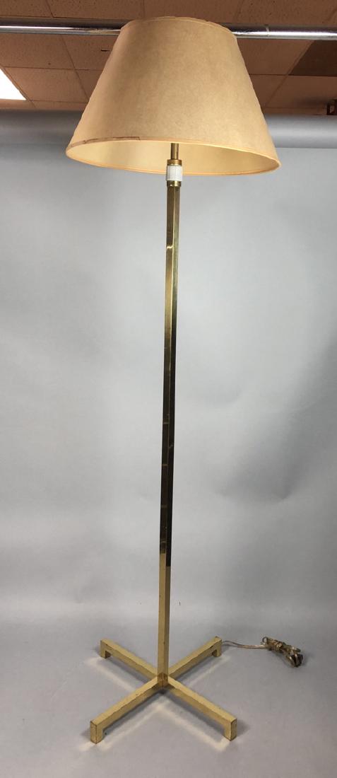 ROBSJOHN GIBBINGS  Square Brass Tube Floor Lamp. (1 of 6)