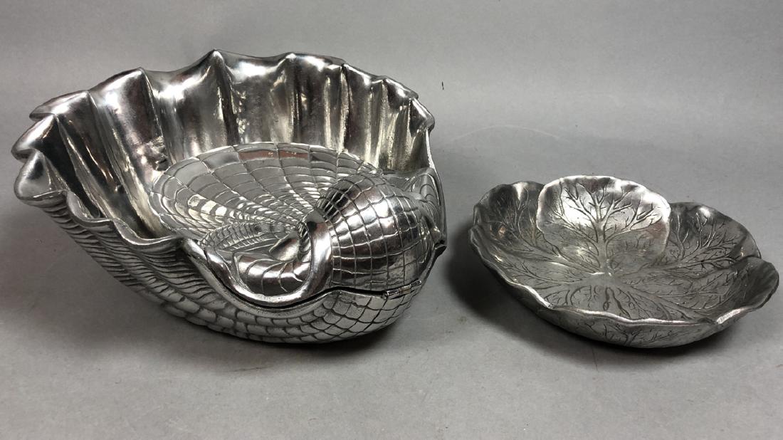 2pc ARTHUR COURT Pewter Serving Bowls. Large scal (1 of 6)