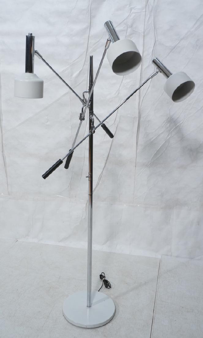 Triennale Style Modern Chrome Floor Lamp. White e (1 of 11)
