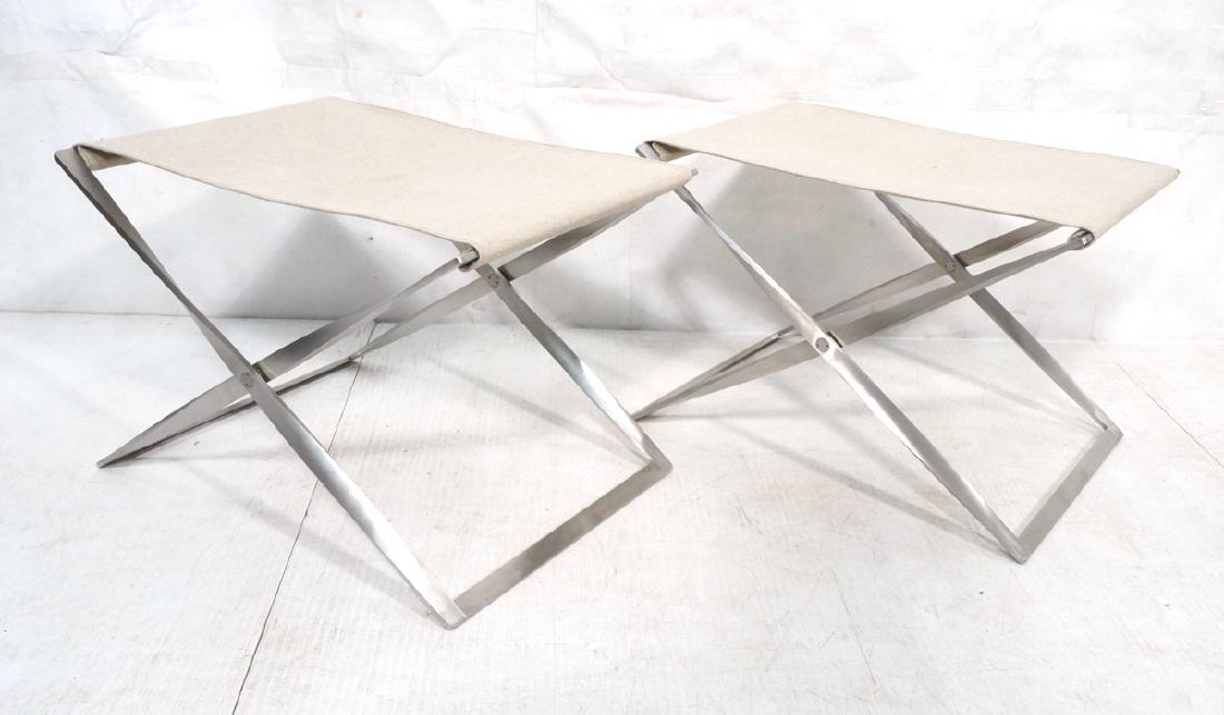 Pr POUL KJAERHOLM Stainless Folding Stool.  X Bas (1 of 8)