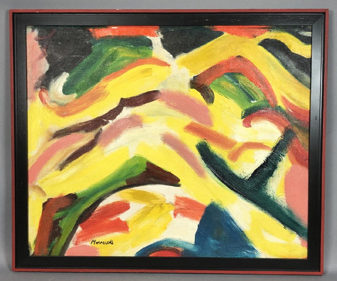 Alex Minewski,1917-1979 Oil Painting. Abstract oi (1 of 7)