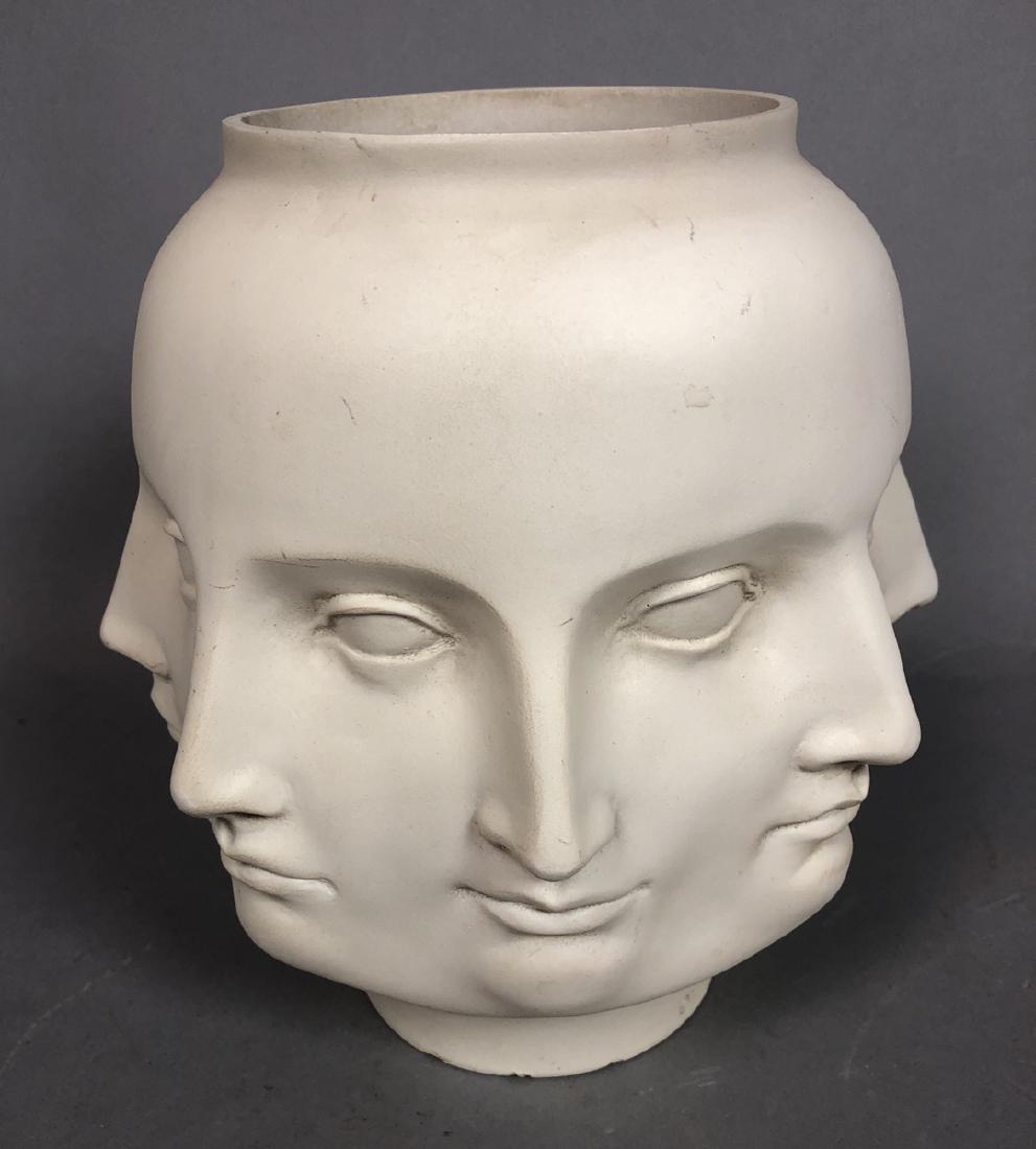 Fornasetti style Multiple Face Vase. White. Marke (1 of 6)