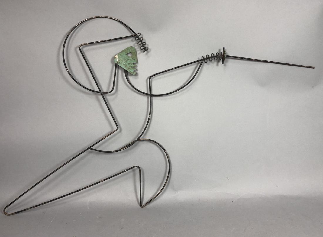 FREDERICK WEINBERG Figural Wire Wall Sculpture. F (1 of 7)