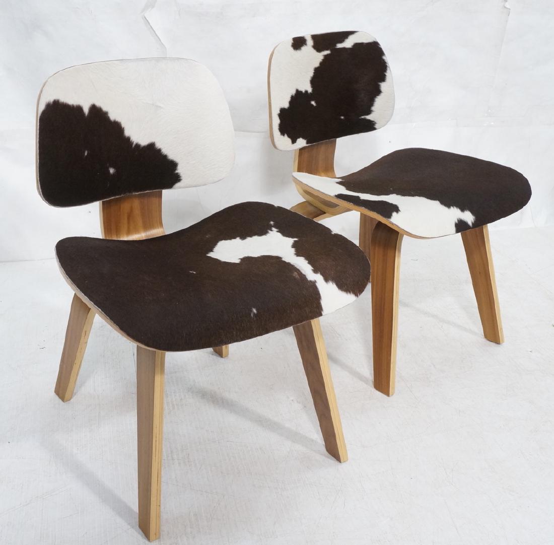 Pr Cowhide Fur HERMAN MILLER Style LCW Lounge Cha (1 of 10)