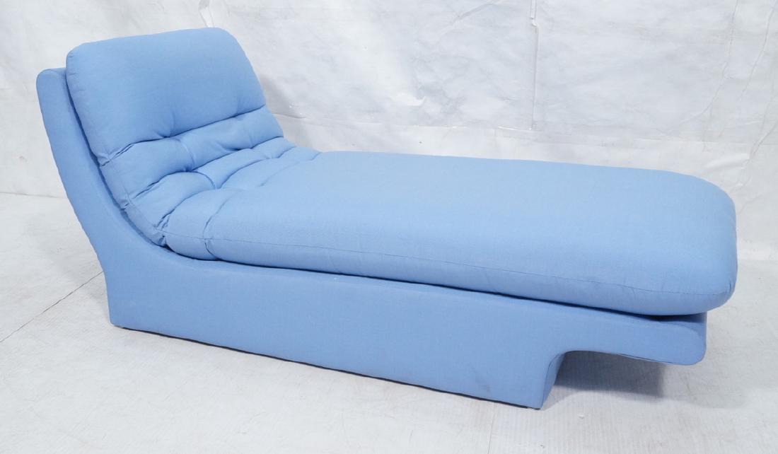 Light Blue Fabric Modern Chaise Lounge. Sleigh fo (1 of 8)