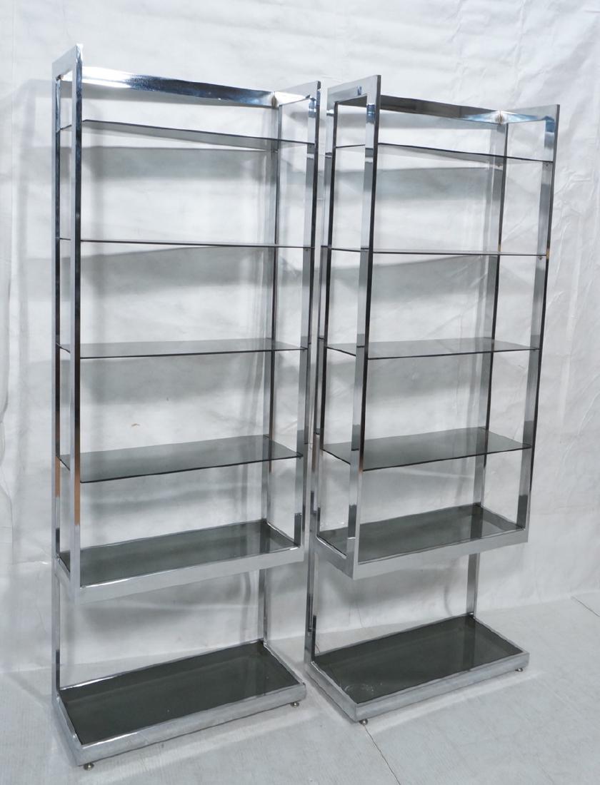 Pr Modernist Chrome Etagere Display Units. Tall u (1 of 9)
