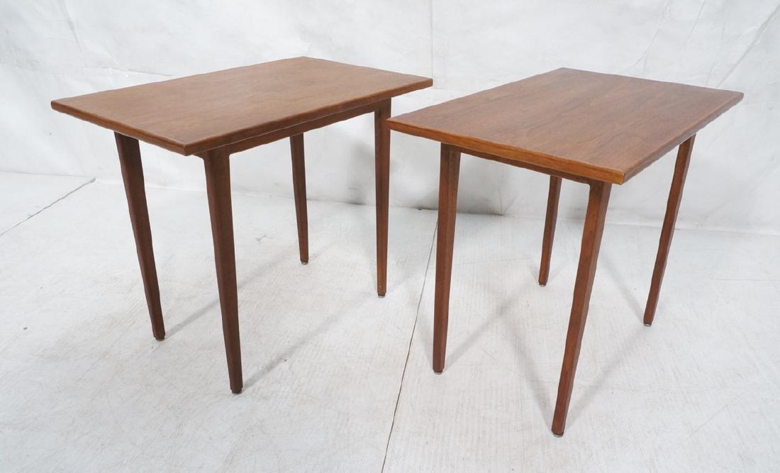 Pr American Modern Walnut Side Tables. Tapered Le (1 of 8)
