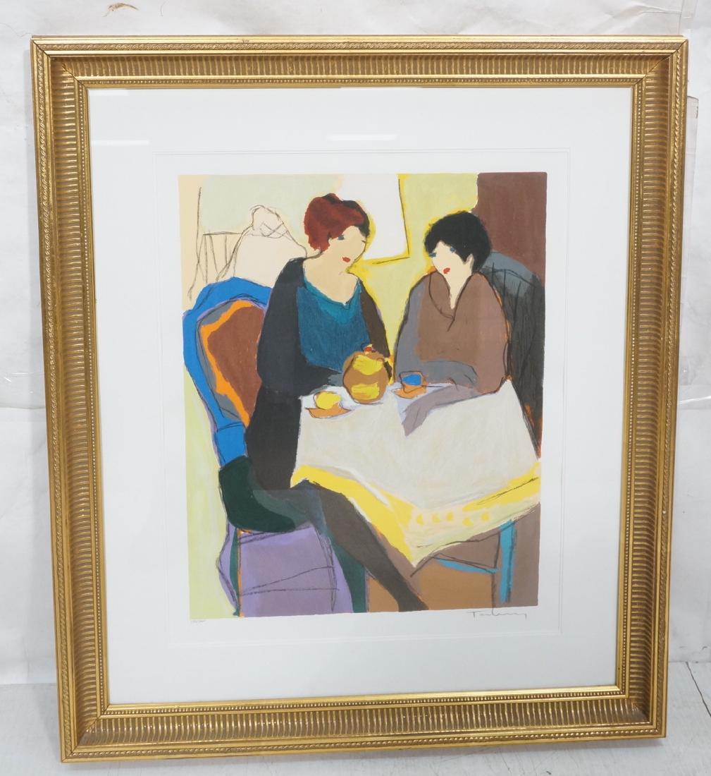 TARKAY Serigraph Print Ladies having tea. Profess (1 of 8)