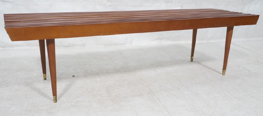 Long Modernist Slat Bench Coffee Table. Tapered p (1 of 9)