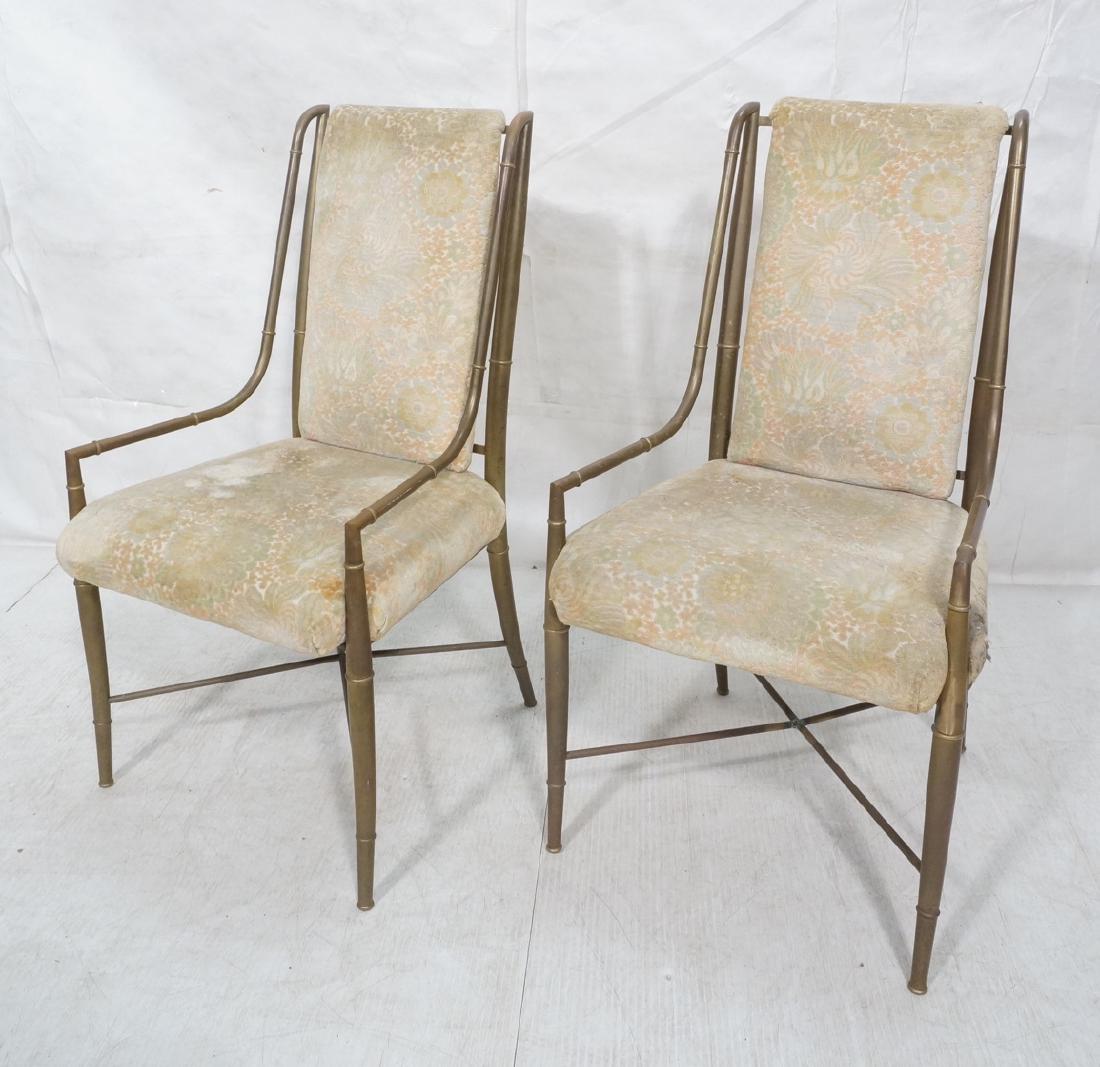 Pr Bronze Finish MASTERCRAFT  Dining Chairs. Bras (1 of 10)