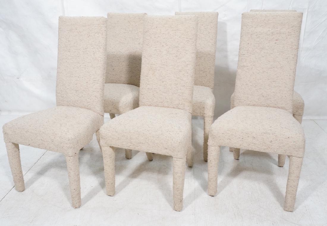 Set 6 Nubby Upholstered Dining Chairs. Fully upho (1 of 9)