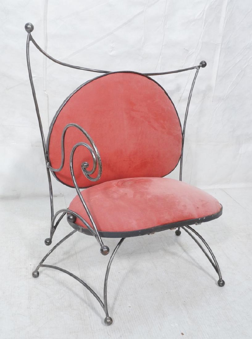 Steel Frame Contemporary Lounge Chair. Decorative (1 of 10)