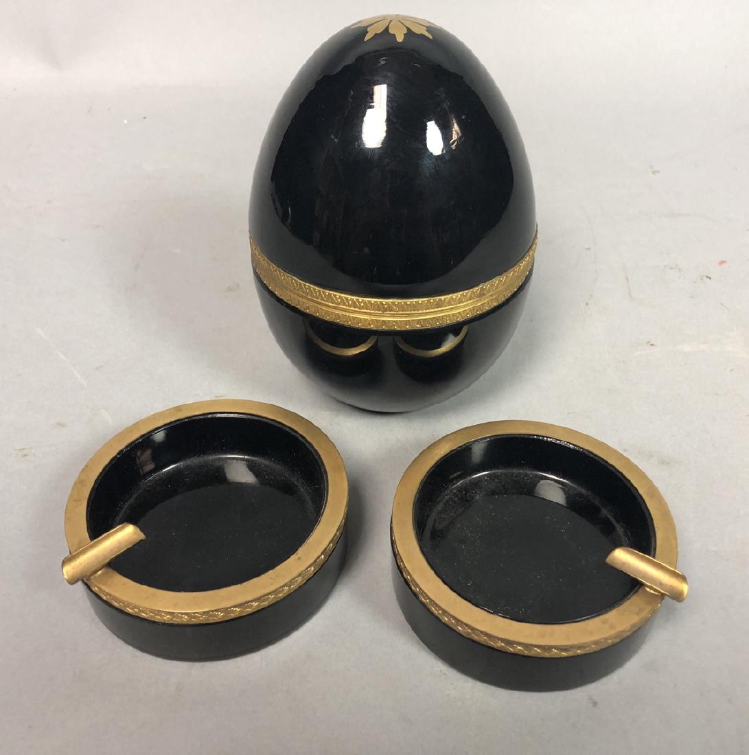 3pc CENEDESE Murano Italian Art Glass Lot. Black (1 of 9)