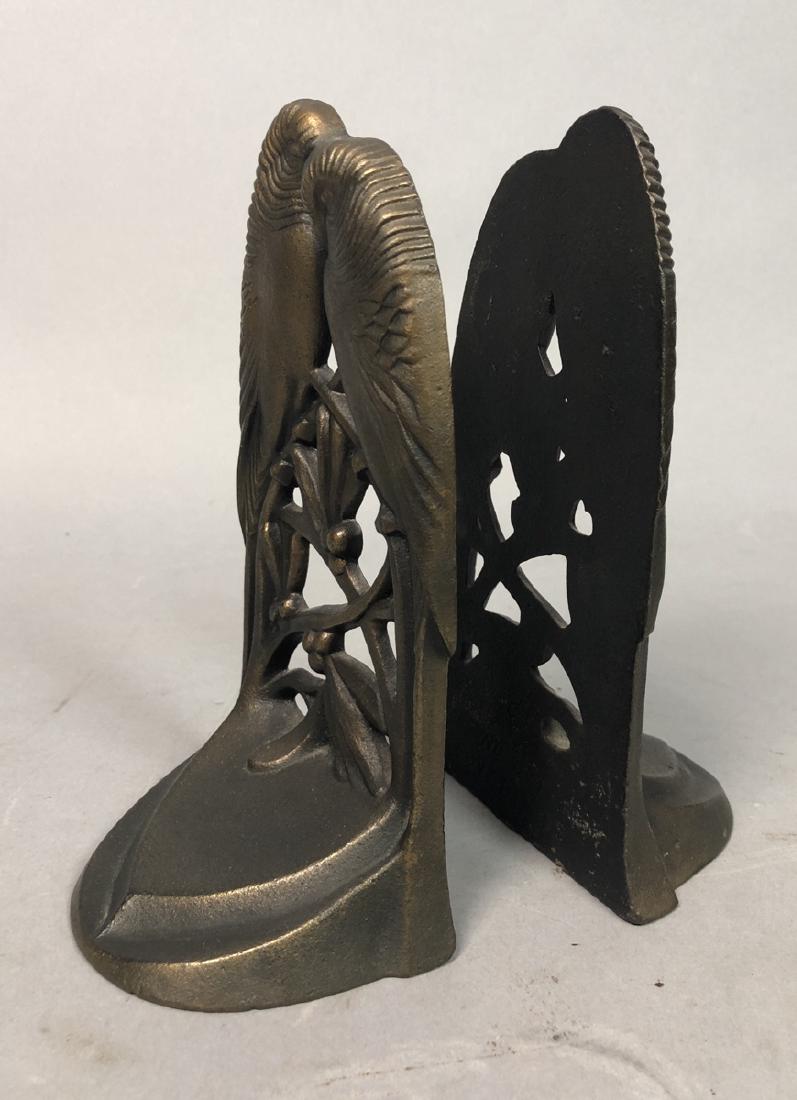 Pr Art Deco Lovebird Metal Bookends. Each with pa (1 of 9)