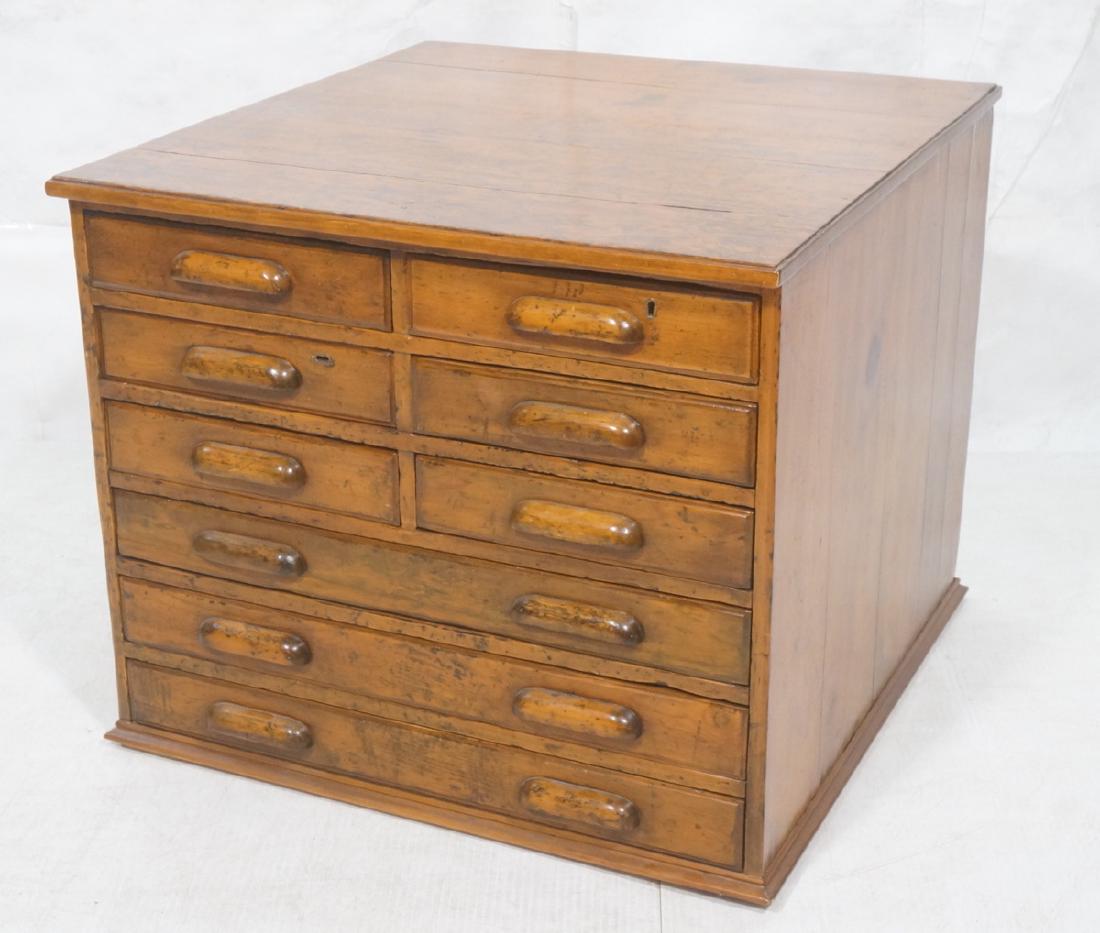 Antique Multi Deep Drawer Cabinet. Map print case (1 of 7)