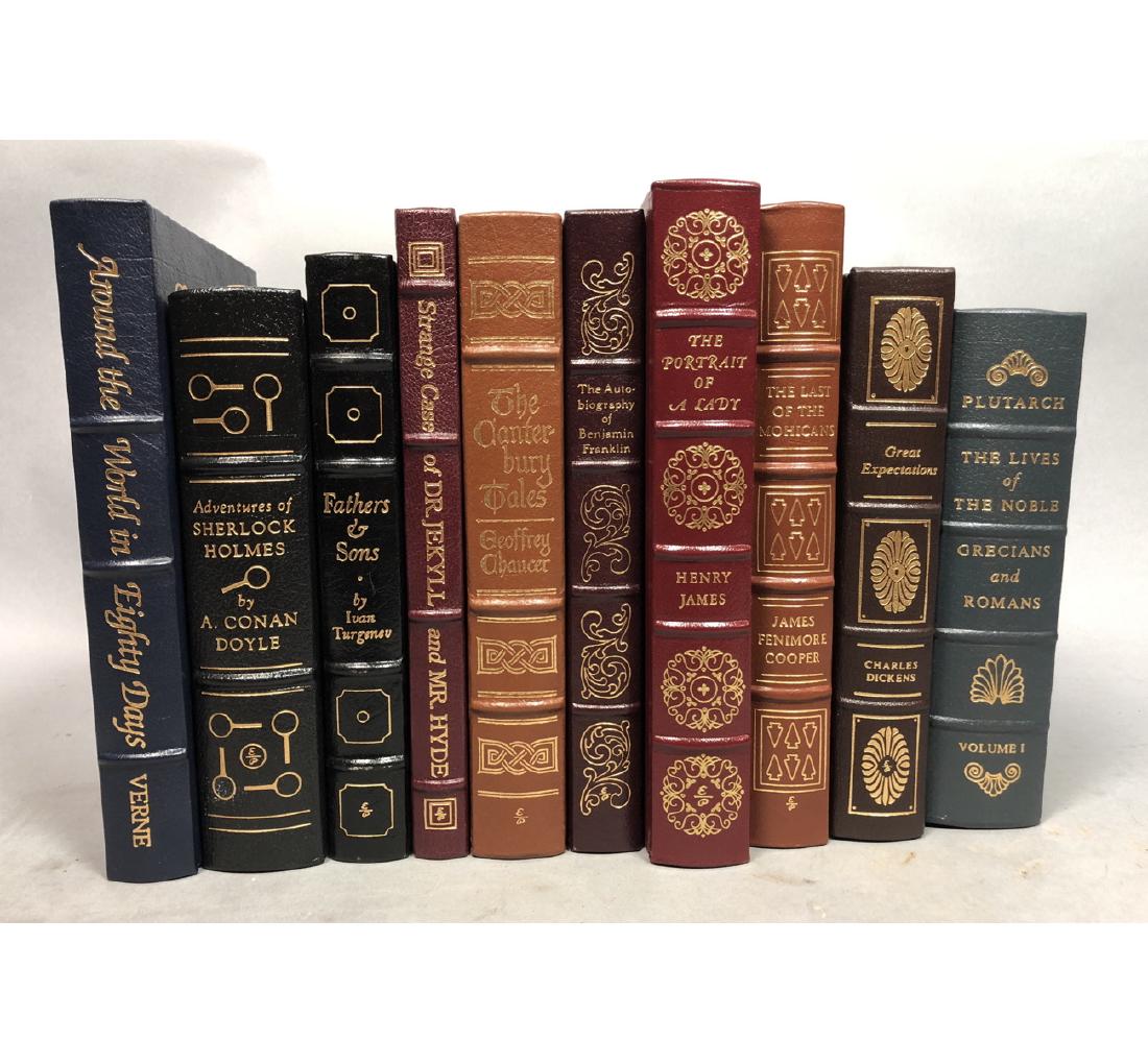 10 Leather Bound Classic Books. EASTON PRESS Coll