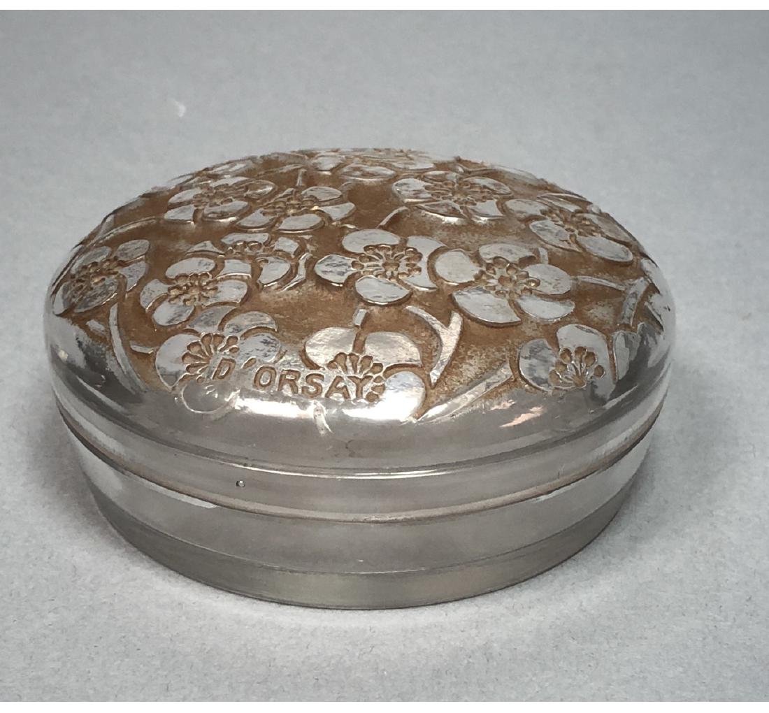 R LALIQUE D'Orsay Powder Jar. Crystal Box with fr (1 of 10)