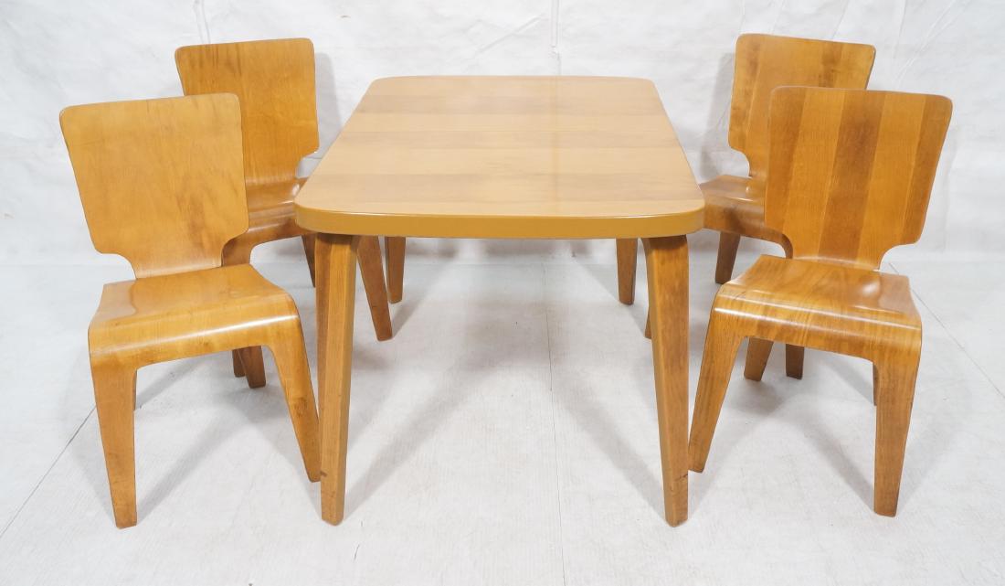 5pc THADEN JORDAN Laminated Dining Table Chairs.