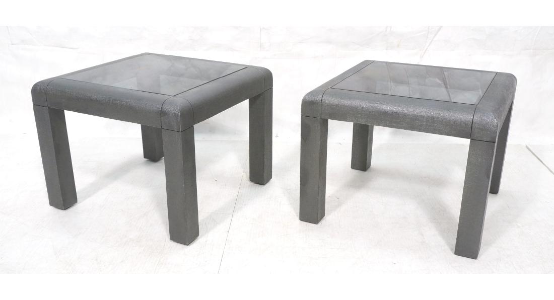 Pr KARL SPRINGER attributed Square Side Tables. M (1 of 10)