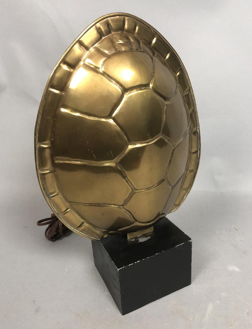 CHAPMAN Brass Faux Turtle Shell Accent Lamp. Blac