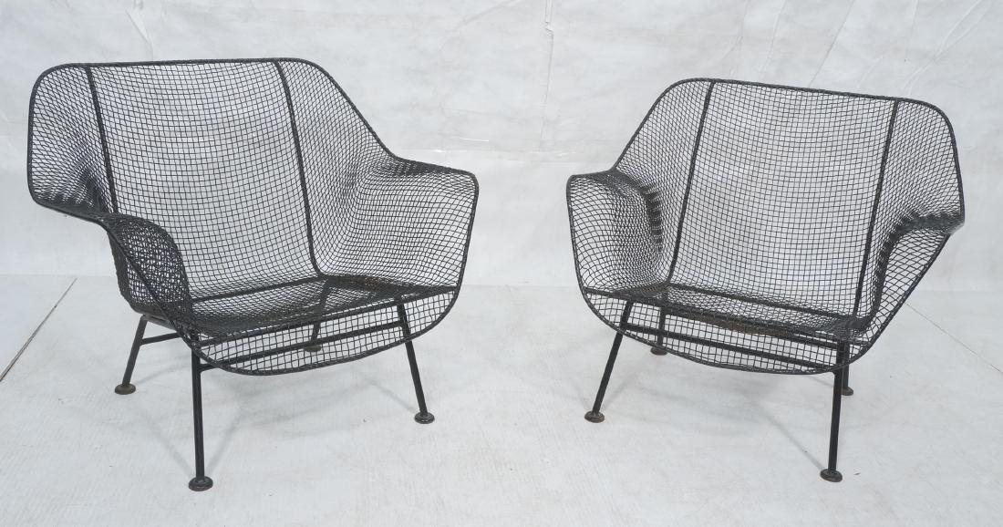 Pr RUSSELL WOODARD Arm Lounge Chairs. Black Paint (1 of 8)