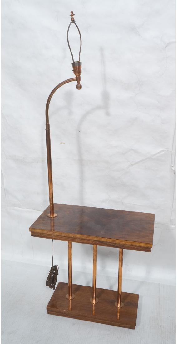 Art Deco Wood & Copper Side Lamp Table. Copper Tu (1 of 10)
