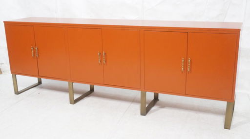 Long Red Lacquered Extended Credenza Cabinet Mod Jun 19 2018 Long Red Lacquered Extended Credenza