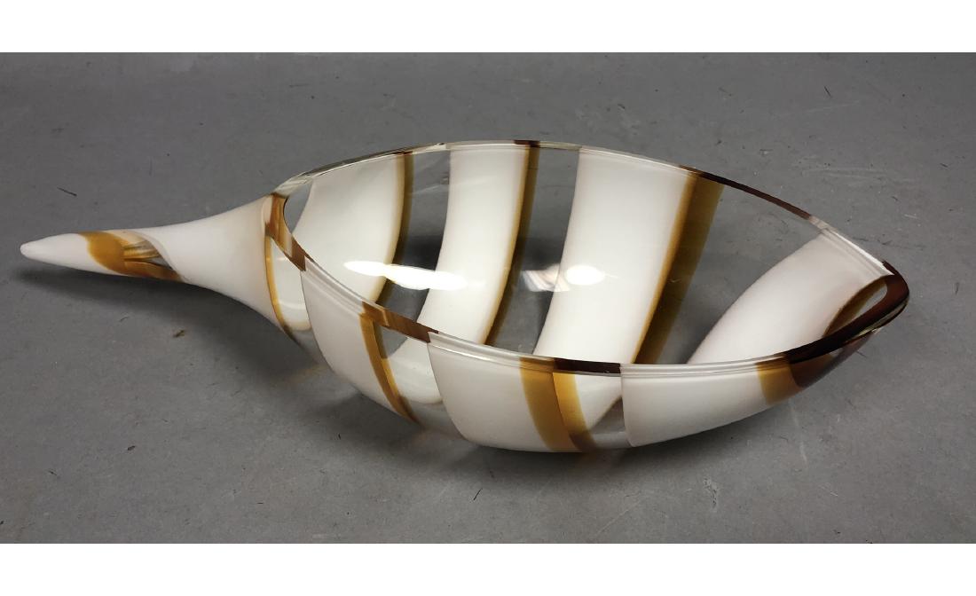 SEGUSO Murano Italian Art Glass Shell Form Bowl. (1 of 10)