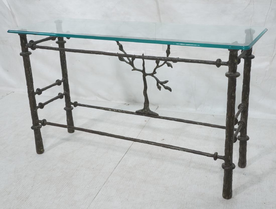 ILANA GOOR Inspired Brutalist Iron Base Hall Tabl (1 of 10)