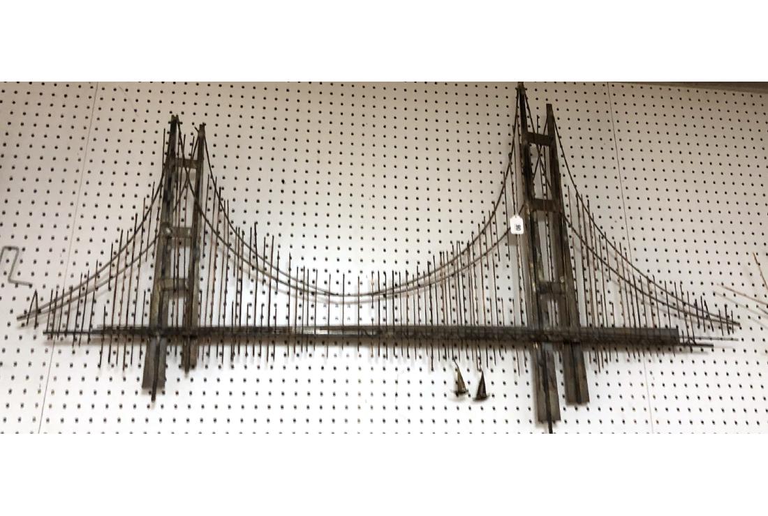 C. JERE  Brooklyn Bridge Metal Wall Sculpture. Mi (1 of 7)