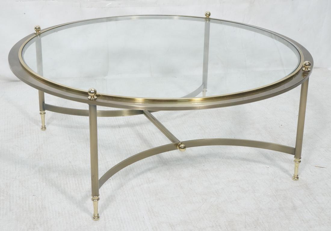 DIA Brass Round Cocktail Coffee Table. Inset glas (1 of 10)