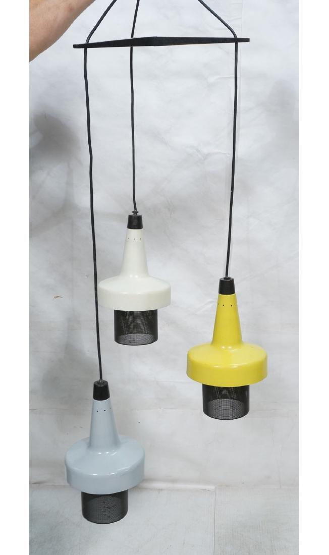Modernist three Shade Hanging Pendant Lamp Chande (1 of 13)