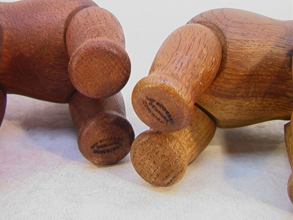 2 KAY BOJESEN Denmark Teak Elephants. Branded copyr - 4