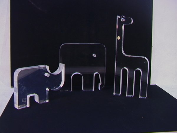 3 Team Guzzini Italian Lucite Animal Sculptures. E