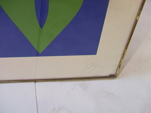Jack Youngerman Signed Silkscreen Print 1970. Blue - 8