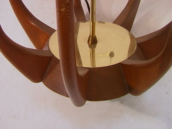 Modern Danish Style Tall Spider Table Lamp. Walnut - 5
