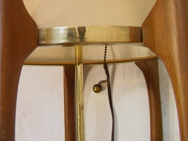 Modern Danish Style Tall Spider Table Lamp. Walnut - 7