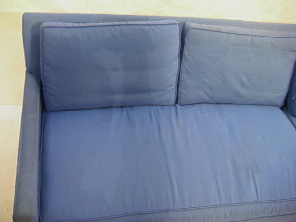 Paul McCobb Long Sofa Couch. Blue Upholstery with - 3