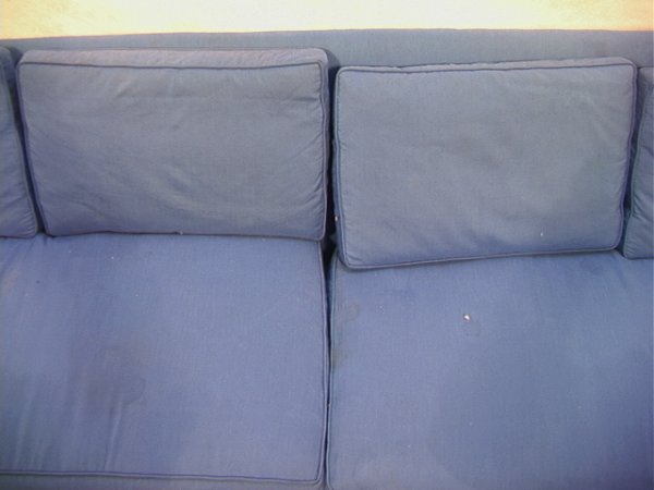 Paul McCobb Long Sofa Couch. Blue Upholstery with - 4