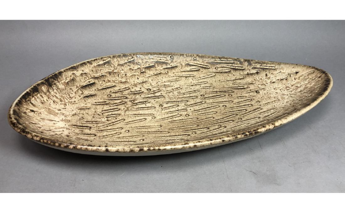 Russell Wright Style Large Ceramic Low Bowl. Mode (1 of 12)